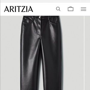 Aritzia Wilfred Melina Ankle length leather pants